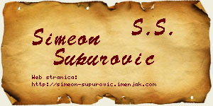 Simeon Supurović vizit kartica